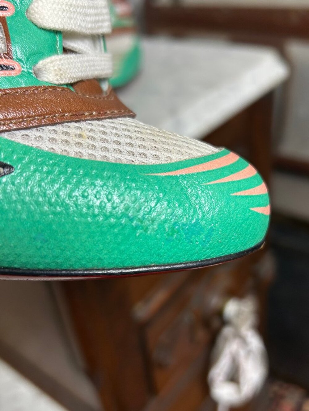Christian Louboutin Boltina 120 Mint/Brown Sneaker Heels size 38.5 - Picture 9 of 11